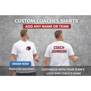 Adult Custom Coach Logo T-Shirt Adults Size XS-3X
